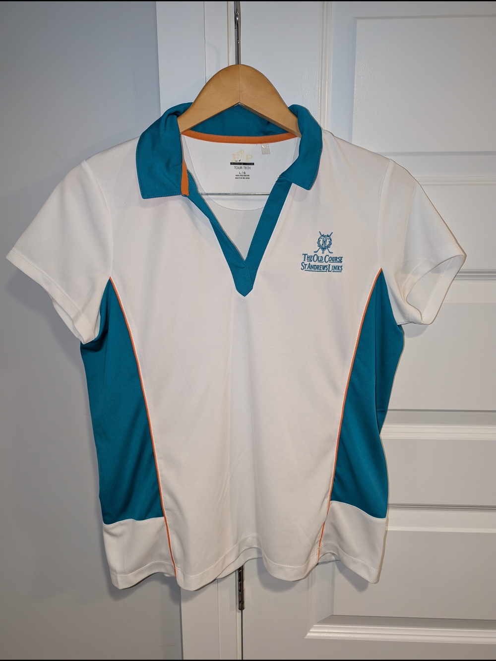 The Old Course St Andrews Links Golf White Polo